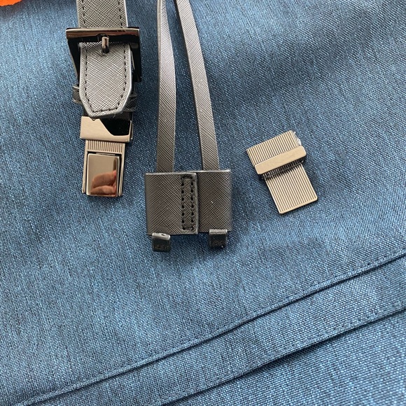 Unisex Ted Baker backpack — navy with orange interior - Picture 3 of 6